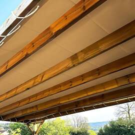 Pergola-Plane Dunkelbeige 3x3 m - 5 Jahre Garantie 