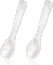 Perlmutt Löffel, 2er Set – 9cm weiße Kaviar