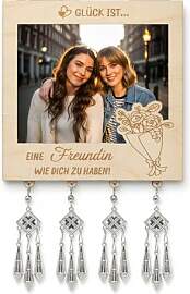 Personalisierte Bilderrahmen aus Holz Glück ist