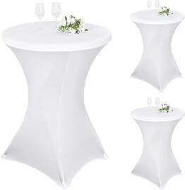 Pesonlook 3er-Set Stretch Stehtisch Husse für