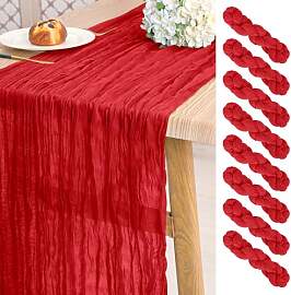 Pesonlook 8 Stück Käsetuch Tischläufer-Rote, 3
