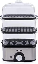 Petra - Elektro-Dampfgarer in Transparent/ Silber