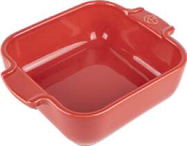 Peugeot Appolia Auflaufform quadratisch 18 cm rot