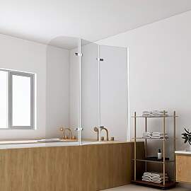 Peviasot Duschwand für Badewanne 120x140 cm,