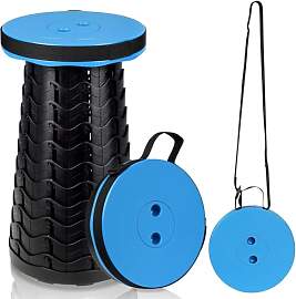 Peviasot Teleskophocker Blau, Falthocker 220 kg