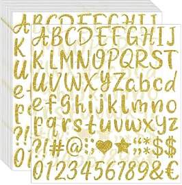 Pevlkawr 8 Blätter Glitzer Buchstaben Aufkleber