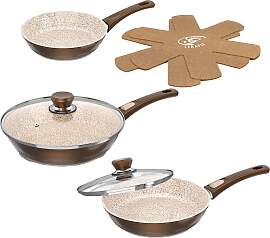 Pfannen-Set GENIUS "Cerafit Granit -