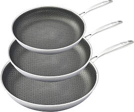 Pfannen-Set HENSSLERS, silber (edelstahlfarben),
