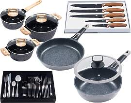 Pfannen-Set KING "Moonscape", grau,