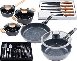 Pfannen-Set KING "Moonscape", grau,