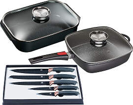 Pfannen-Set KING "Square", schwarz,