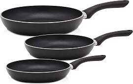 Pfannen-Set KRÜGER "Venezia", schwarz,