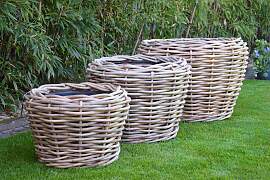 Pflanzenkorb Palau aus Naturrattan, klassischer