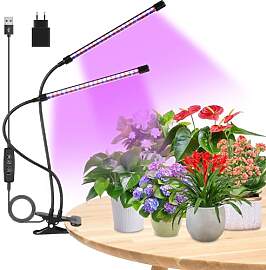 Pflanzenlampe LED Vollspektrum, 2 Heads