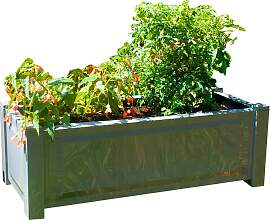 Pflanzkübel KHW, grau, B:100cm H:34cm T:43cm,