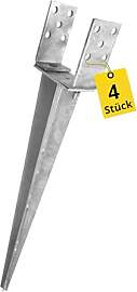 Pfostenanker verstellbar 0-120 mm 4er Set -