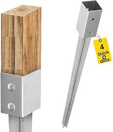 Pfostenträger 100x100 4er Set - Pfostenanker -