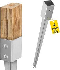 Pfostenträger 45x45 4er Set - Pfostenanker -