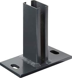 Pfostenträger ALBERTS, grau, B:8cm, Stahl,
