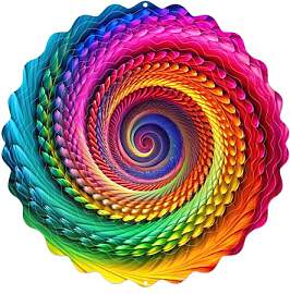 Phamouu Windspinner, 3D-drehbar, Edelstahl,