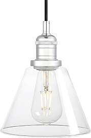 Phansthy Loft-Pendelleuchte Trichter Klar Glas,