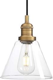 Phansthy Loft-Pendelleuchte Trichter Klar Glas,