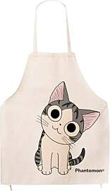 Phantomon Schürze mit süßem Katzen-Motiv,