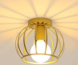 Pheashine Deckenleuchte Gold, Industrial