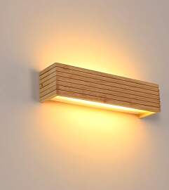 Pheashine LED Wandleuchte Innen Holz, Vintage
