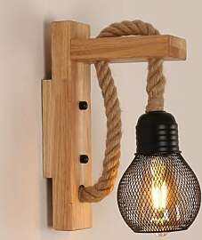 Pheashine Wandleuchte Innen Holz, Retro Wandlampe