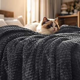 PHF Kuscheldecke Fleecedecke Flauschige Decke