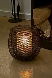 Philippi MESH Windlicht 19 cm Stahl/Glas