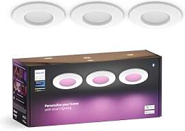 Philips Hue Smart Slim Einbauleuchte 3er Pack, 90