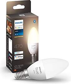 Philips Hue White E14 Kerze Einzelpack 470lm,