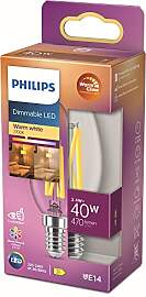 Philips LED Classic E14 Lampe, 40 W, Kerzenform,