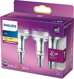 Philips LED Classic E14 Lampe, 40 W, R50,
