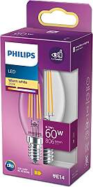 PHILIPS LED Classic E14 Lampe, 60 W, Kerzenform,