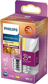Philips LED Classic E27 WarmGlow Lampe, 25 W,