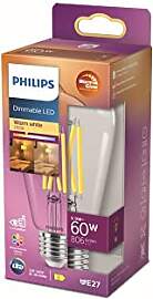 Philips LED Classic E27 WarmGlow Lampe, 60 W,