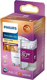 Philips LED Classic GU10 Lampe Warm Glow (80 W),