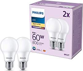 Philips LED E27 Lampe ersetzt 60W, warmweißes