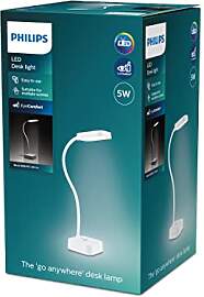 PHILIPS LED Rock tragbare Tischleuchte, Weiß