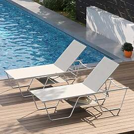 PHI VILLA 2er Set Liegestuhl,198,5×69×45cm