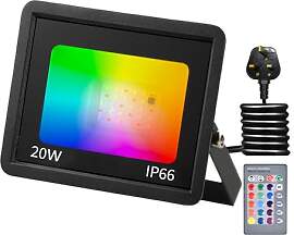 Phlbao RGB LED Strahler 20W Fluter Außen Strahler 