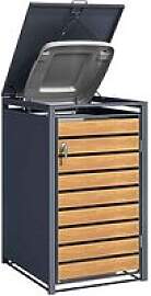 phoenix GB1168AWK Mülltonnenbox anthrazit, eiche, 