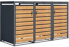 phoenix GB3320AWK Mülltonnenbox anthrazit, eiche, 