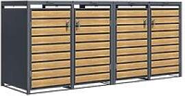 phoenix GB4426AWK Mülltonnenbox anthrazit, eiche, 