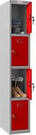 phoenix Spind Locker grau, rot PL1430GRK, 4