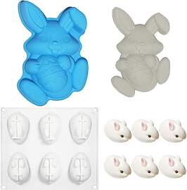 phxdance 2 Stück Silikonform Ostern Hase Set –