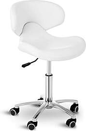 Physa Andria White Rollhocker mit Lehne